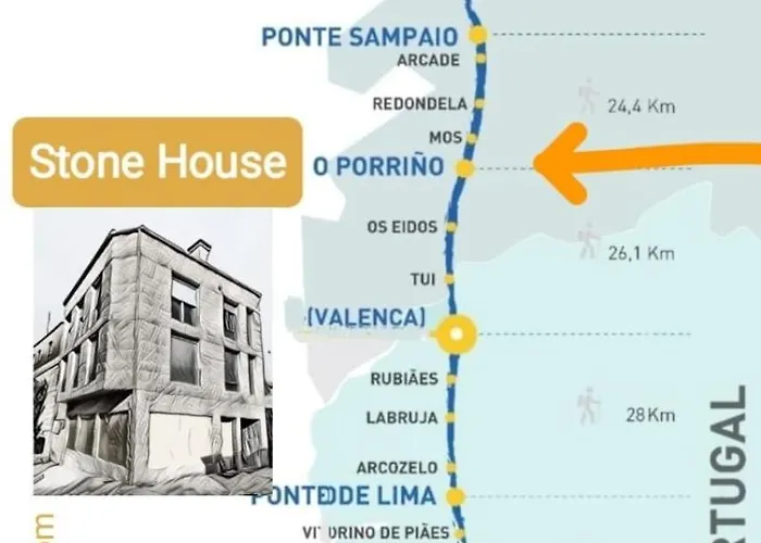 Pensionat Stone House, Style Porriño